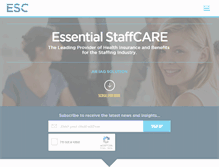Tablet Screenshot of essentialstaffcare.com
